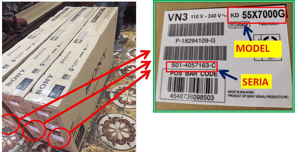 Hướng dẫn kiểm tra thông tin tivi sony