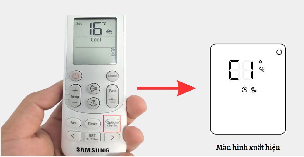 Kích hoạt chức năng tự làm sạch máy lạnh