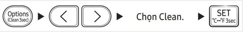 cách hủy chế độ tự vệ sinh máy lạnh samsung