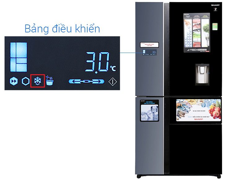 cách khởi động chế độ đông mát trên tủ lạnh sharp j-inverter 5 cửa