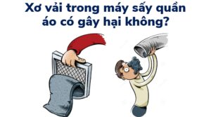 tại sao có xơ vải trong máy sấy quần áo