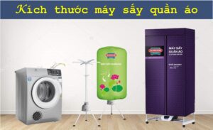 Kích thước máy sấy quần áo và tủ sấy quần áo