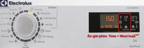 Cách mở khoá dòng máy sấy Electrolux ngưng tụ