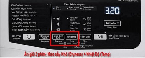 Cách mở khoá dòng máy sấy thông hơi Electrolux