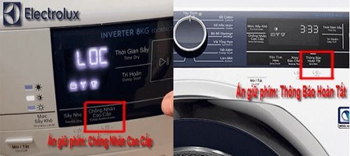 Cách mở khoá máy sấy bơn nhiệt Electrolux