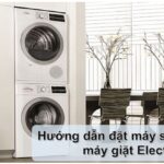 Cách để máy sấy chồng lên máy giặt Electrolux bằng bộ kết nối
