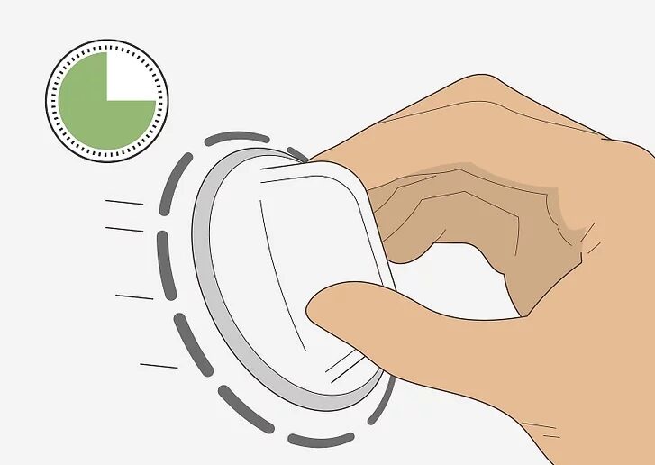 Bước 5: Giảm thời gian sấy đi 1/4 so với khi không dùng bóng sấy