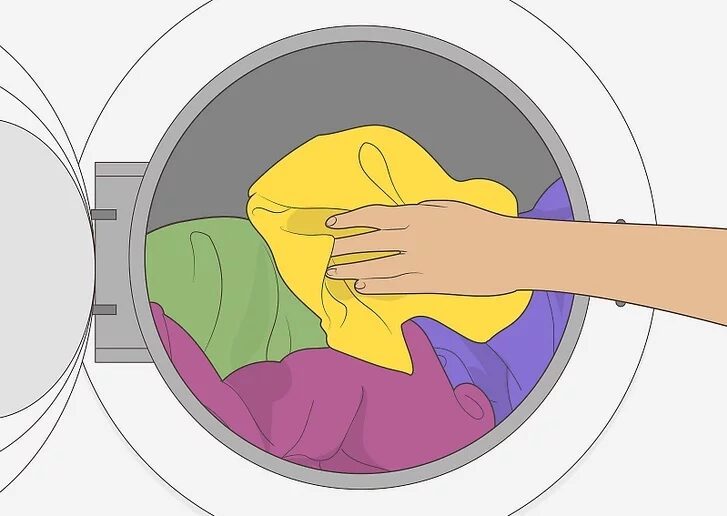 Bước 1: Bỏ quần áo ướt của bạn vào máy sấy