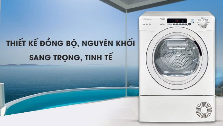 Thiết kế nguyên khối, chắc chắc, sang trọng Máy giặt sấy Candy có tốt không
