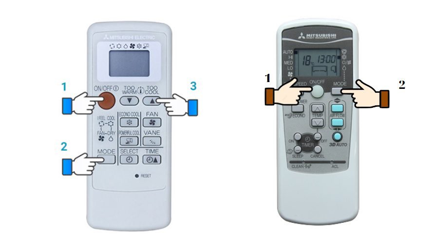 Cách bật-tắt điều hòa mitsubishi