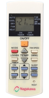 điều khiển điều hòa Nagakawa (Model cũ)