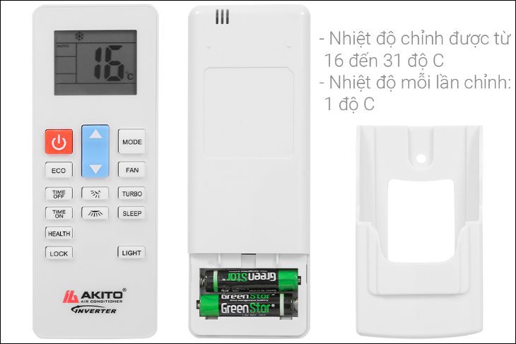Sử dụng điều khiển điều hòa Akito