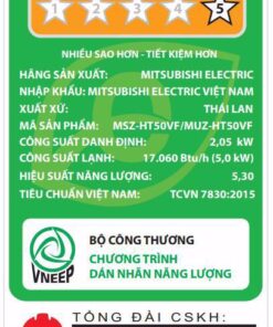 Điều hòa Mitsubishi Electric 18000BTU 2 chiều inverter MSZ/MUY-HT50VF