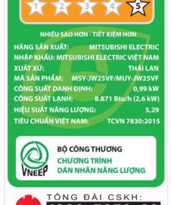 Điều hòa Mitsubishi Electric 1 chiều 9000BTU inverter MSY/MUY-JW25VF