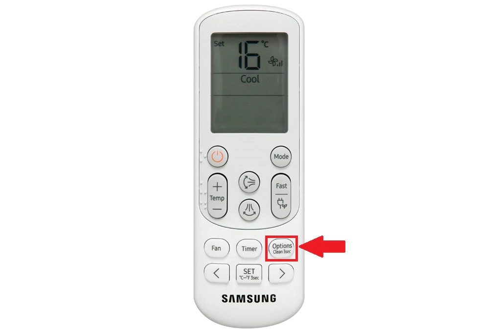 Tắt hiện thị CF điều hoà Samsung và thiết lập lại nhắc nhở vệ sinh dàn lạnh