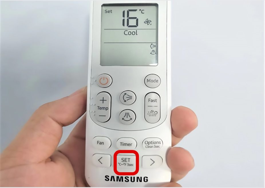 Cách chuyển độ f sang độ c trên remote