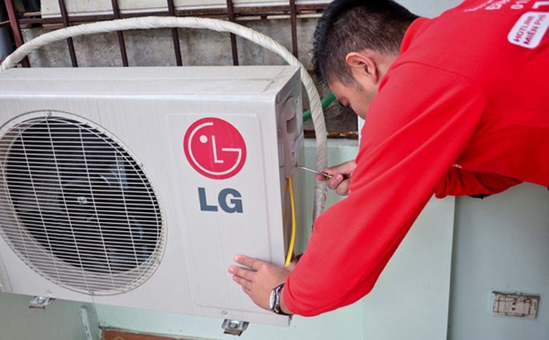 Cục nóng máy lạnh LG kêu to