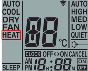 Chế độ sưởi ấm (Heat) điều hòa LG 2 chiều
