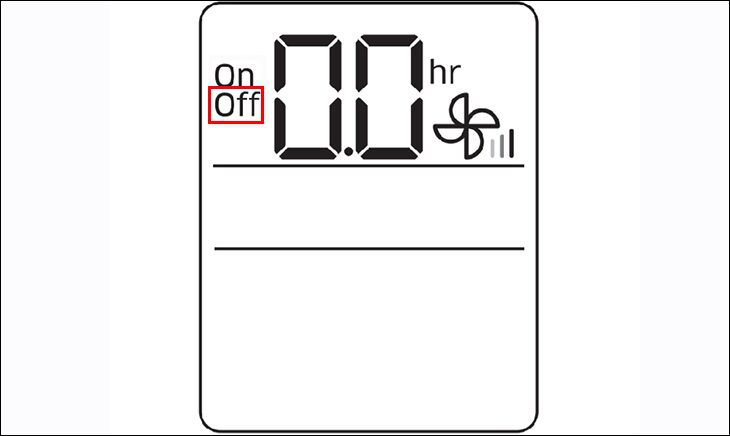 chọn Off hiển thị trên màn hình