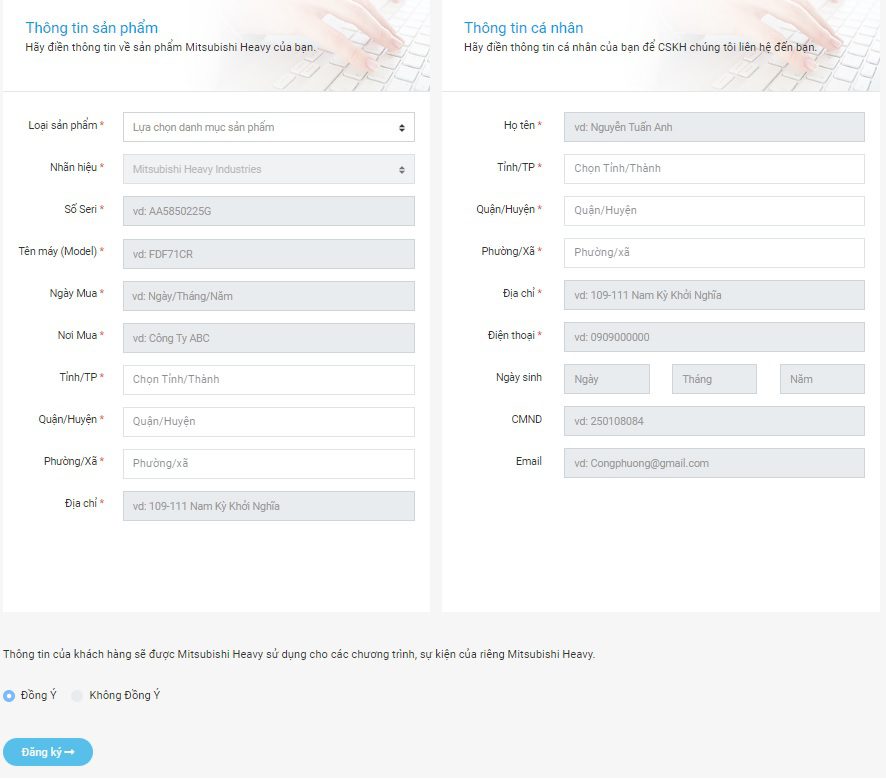 kích hoạt bảo hành điều hòa MHI