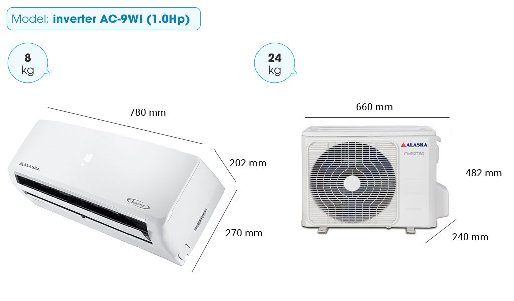 Máy lạnh Alaska Inverter AC-9WI 1.0 HP (1 Ngựa)