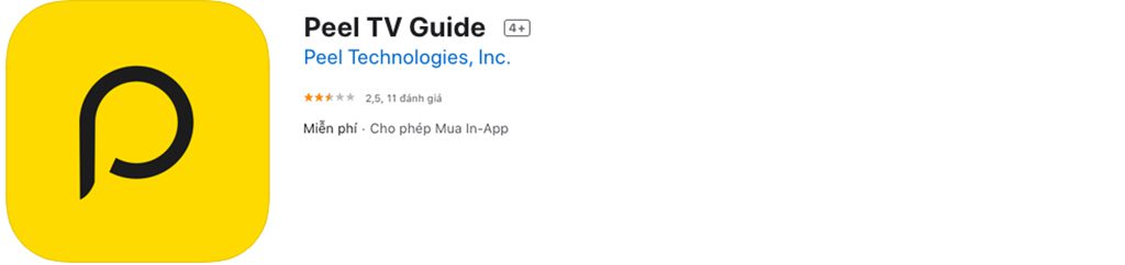 Ứng dụng Peel Universal Smart TV Remote Control