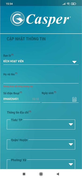 Điền thông tin chi tiết sản phẩm