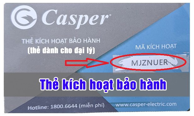 Kích hoạt bảo hành casper bằng thẻ