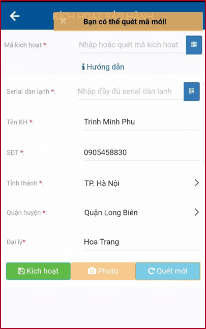 Một tài khoản có thể kích hoạt cho rất nhiều điều hòa Gree
