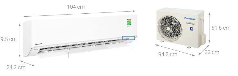 Kích thước điều hoà Panasonic 24000BTU CU/CS-XU24XKH-8