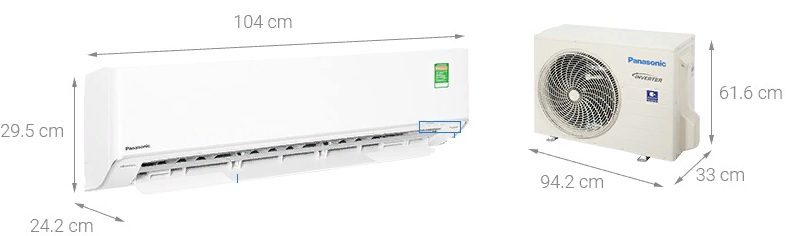 Kích thước điều hoà Panasonic 24000BTU CU/CS-XU24UKH-8