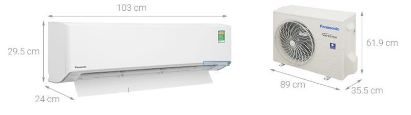 Kích thước điều hòa Panasonic 18000 BTU CU/CS-XU18ZKH-8