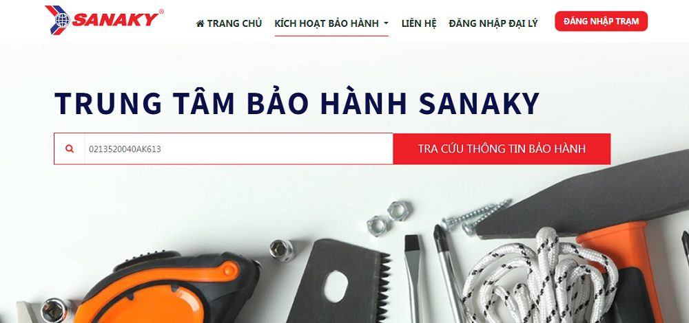 Tra Cứu Bảo Hành Sanaky