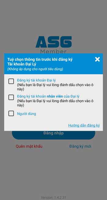 kích hoạt bảo hành app Asanzo