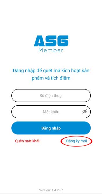 kích hoạt bảo hành app Asanzo
