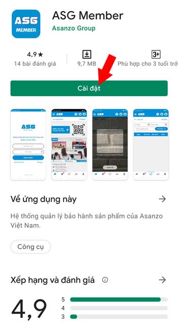 kích hoạt bảo hành app Asanzo