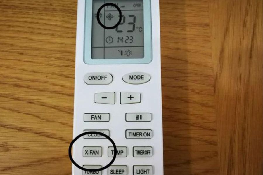 Chỉnh chế độ tự vệ sinh dàn lạnh/X-Fan điều hòa Gree