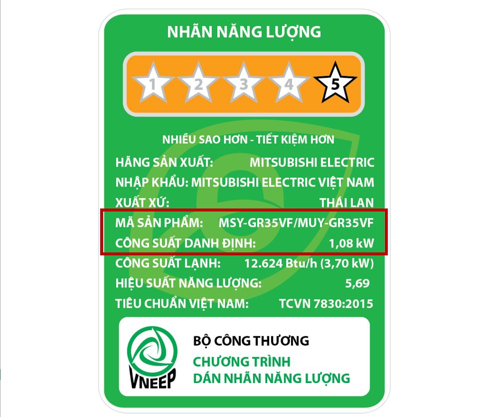 Công Suất điều Hòa Mitsubishi 12000 Btu