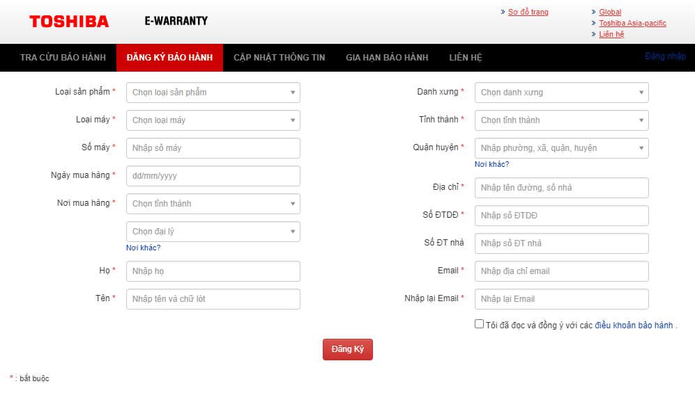Hướng Dẫn Cách Kích Hoạt Và Tra Cứu Bảo Hành Toshiba