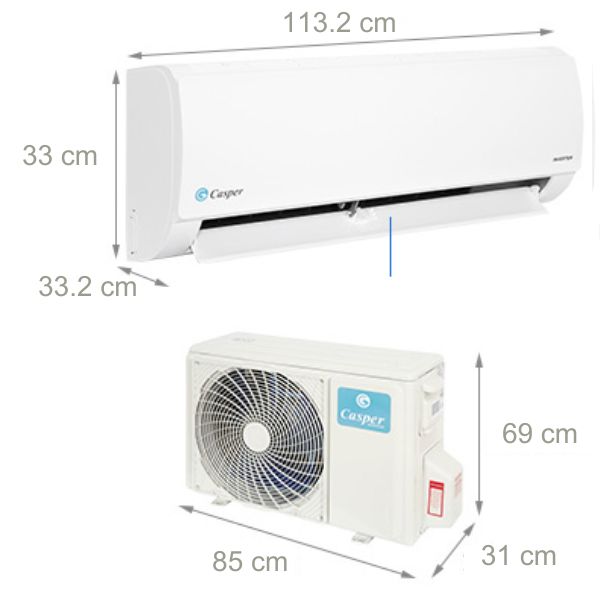 Kích thước điều hòa Casper 24000BTU GC-24IS35