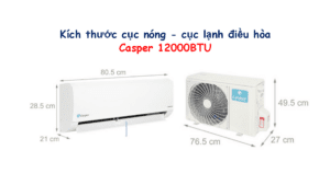 Kích thước điều hòa Capser 12000BTU