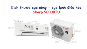Kích thước điều hòa Midea 24000 BTU: Dàn nóng, dàn lạnh