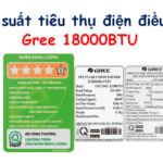 Công suất điều hòa Gree 18000 BTU: Tiêu thụ bao nhiêu điện