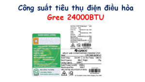 Công suất điều hòa Gree 24000 BTU
