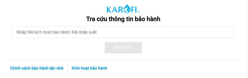 Tra Cứu Thông Tin Bảo Hành Karofi