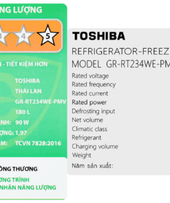 Tu Lanh Toshiba Inverter 180 Lit Gr Rt234we Pmv 52 5