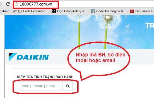 Cách kiểm tra bảo hành Daikin