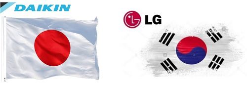 Thương hiệu điều hoà Daikin và LG