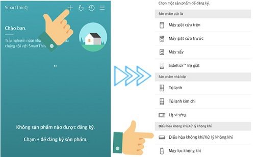 Chọn, khởi chạy ứng dụng LG ThinQ
