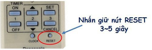 Reset điều hòa bằng nút RESET